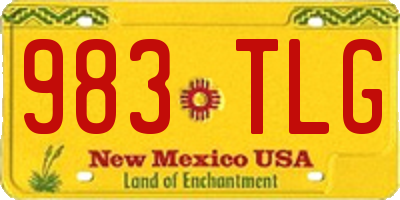NM license plate 983TLG