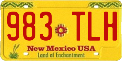 NM license plate 983TLH