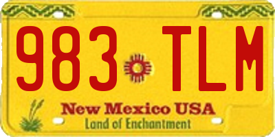 NM license plate 983TLM