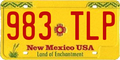 NM license plate 983TLP