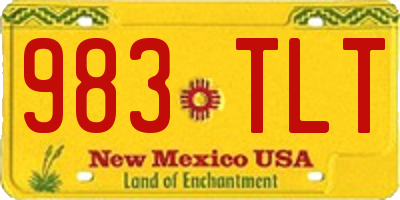 NM license plate 983TLT