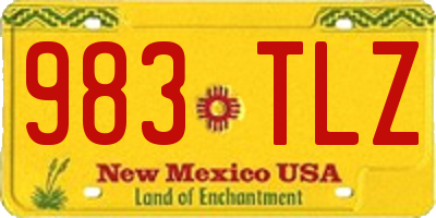 NM license plate 983TLZ