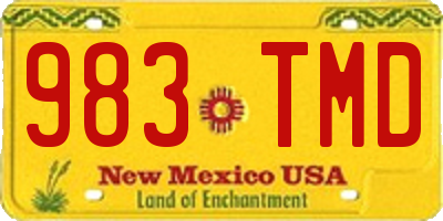 NM license plate 983TMD