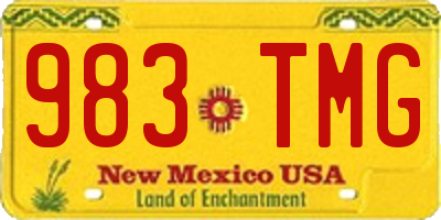 NM license plate 983TMG