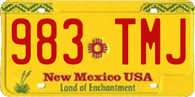 NM license plate 983TMJ