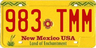 NM license plate 983TMM