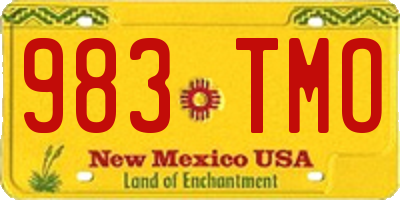 NM license plate 983TMO