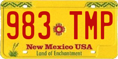 NM license plate 983TMP