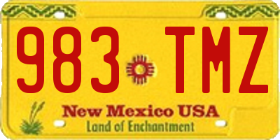 NM license plate 983TMZ
