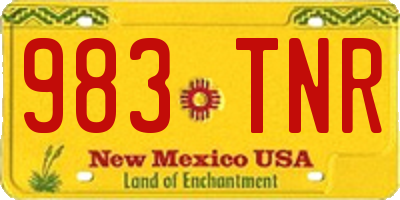 NM license plate 983TNR