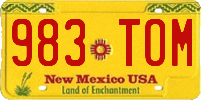 NM license plate 983TOM