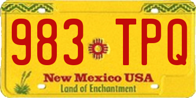 NM license plate 983TPQ