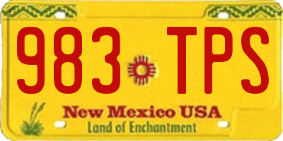 NM license plate 983TPS