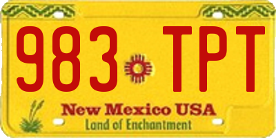 NM license plate 983TPT