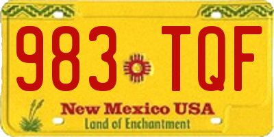 NM license plate 983TQF