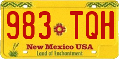 NM license plate 983TQH