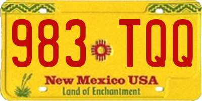 NM license plate 983TQQ
