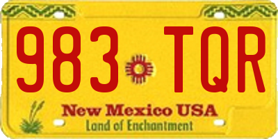 NM license plate 983TQR
