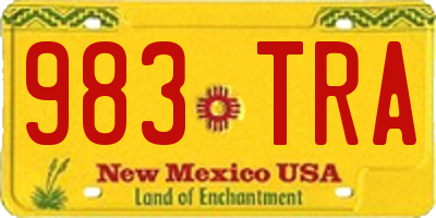 NM license plate 983TRA