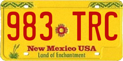 NM license plate 983TRC