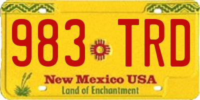 NM license plate 983TRD