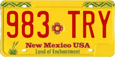 NM license plate 983TRY