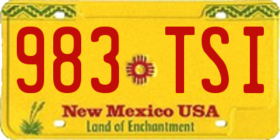 NM license plate 983TSI