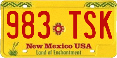 NM license plate 983TSK