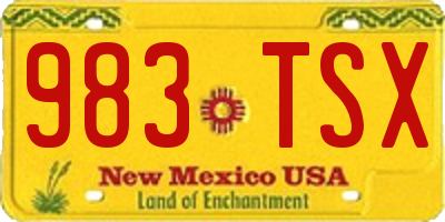 NM license plate 983TSX