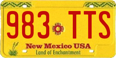 NM license plate 983TTS