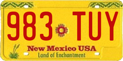 NM license plate 983TUY