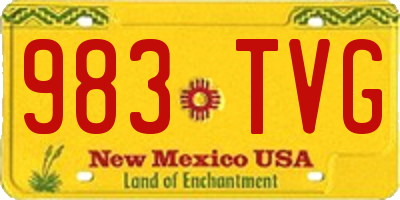 NM license plate 983TVG