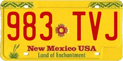 NM license plate 983TVJ