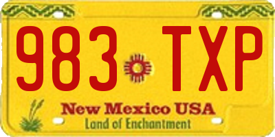 NM license plate 983TXP