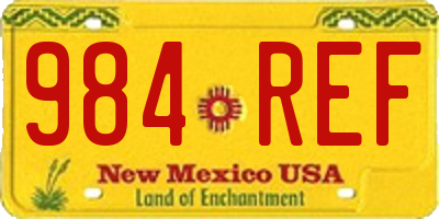 NM license plate 984REF