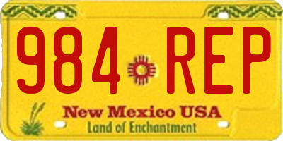 NM license plate 984REP