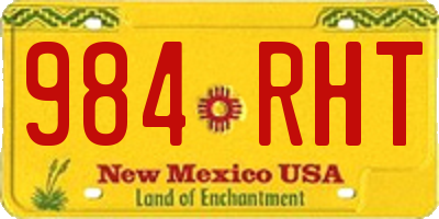 NM license plate 984RHT