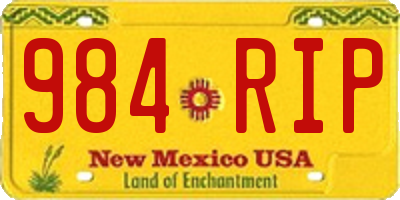 NM license plate 984RIP