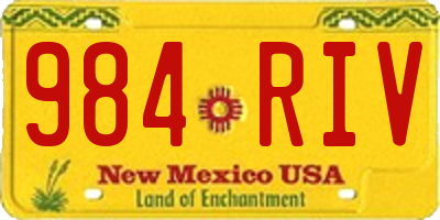 NM license plate 984RIV