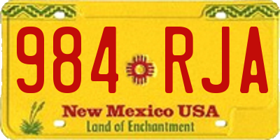 NM license plate 984RJA