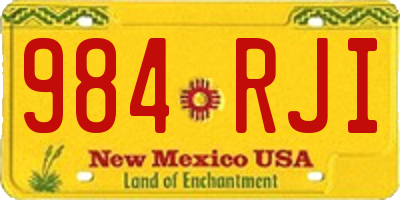 NM license plate 984RJI