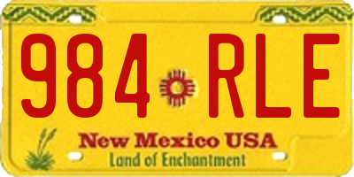 NM license plate 984RLE