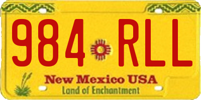 NM license plate 984RLL
