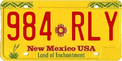 NM license plate 984RLY