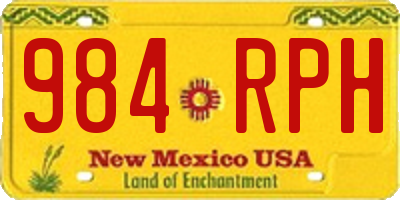 NM license plate 984RPH