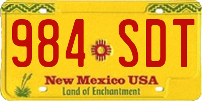 NM license plate 984SDT