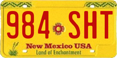 NM license plate 984SHT