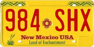 NM license plate 984SHX