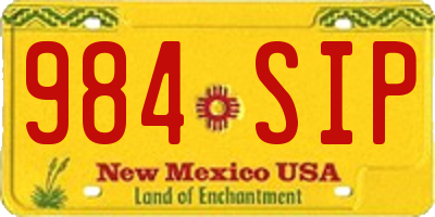 NM license plate 984SIP