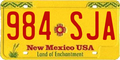 NM license plate 984SJA